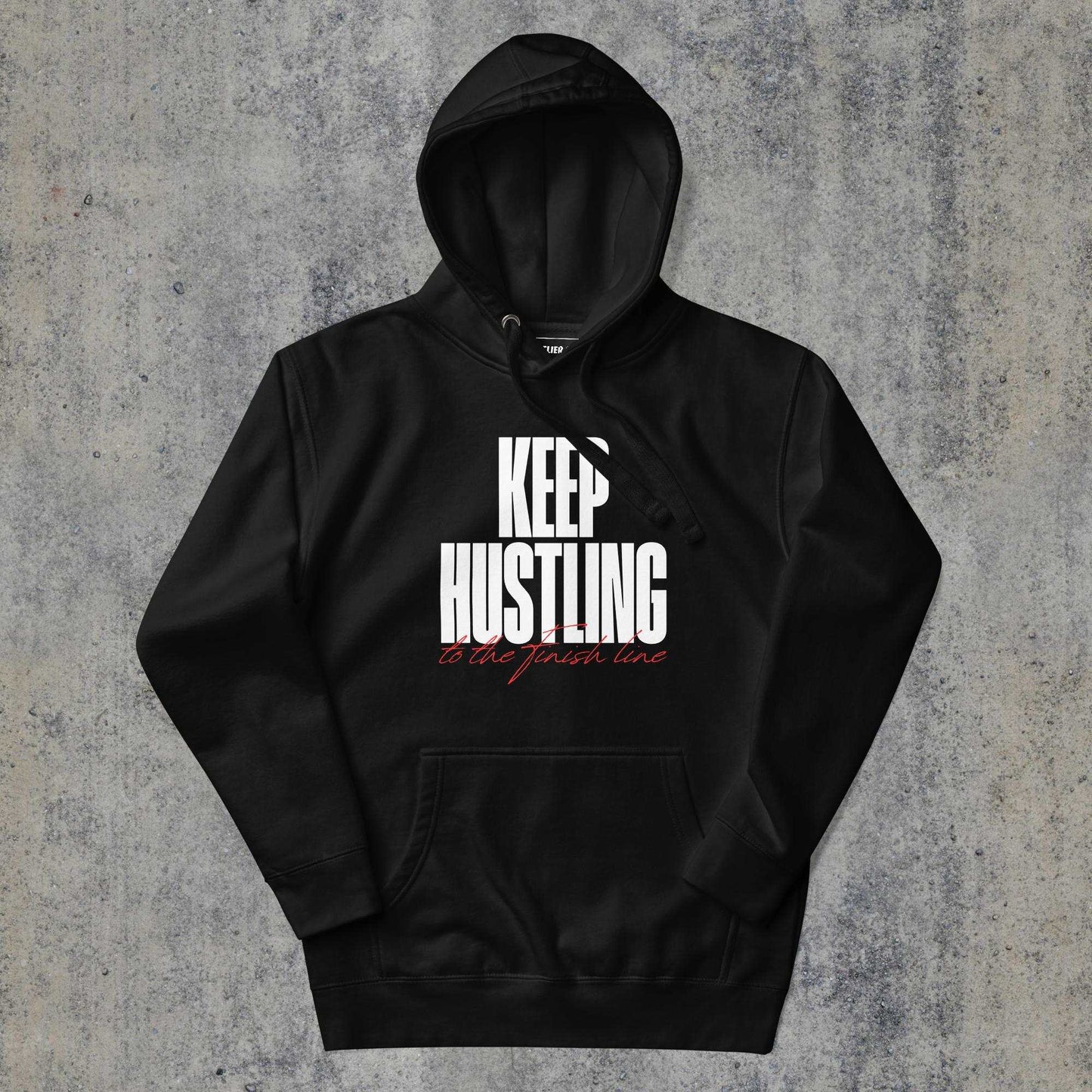 > Hustle Hard Premium Hoodie Black Colour.