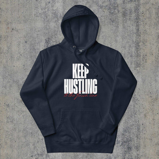  > Hustle Hard Premium Hoodie Navy Blazer Colour.