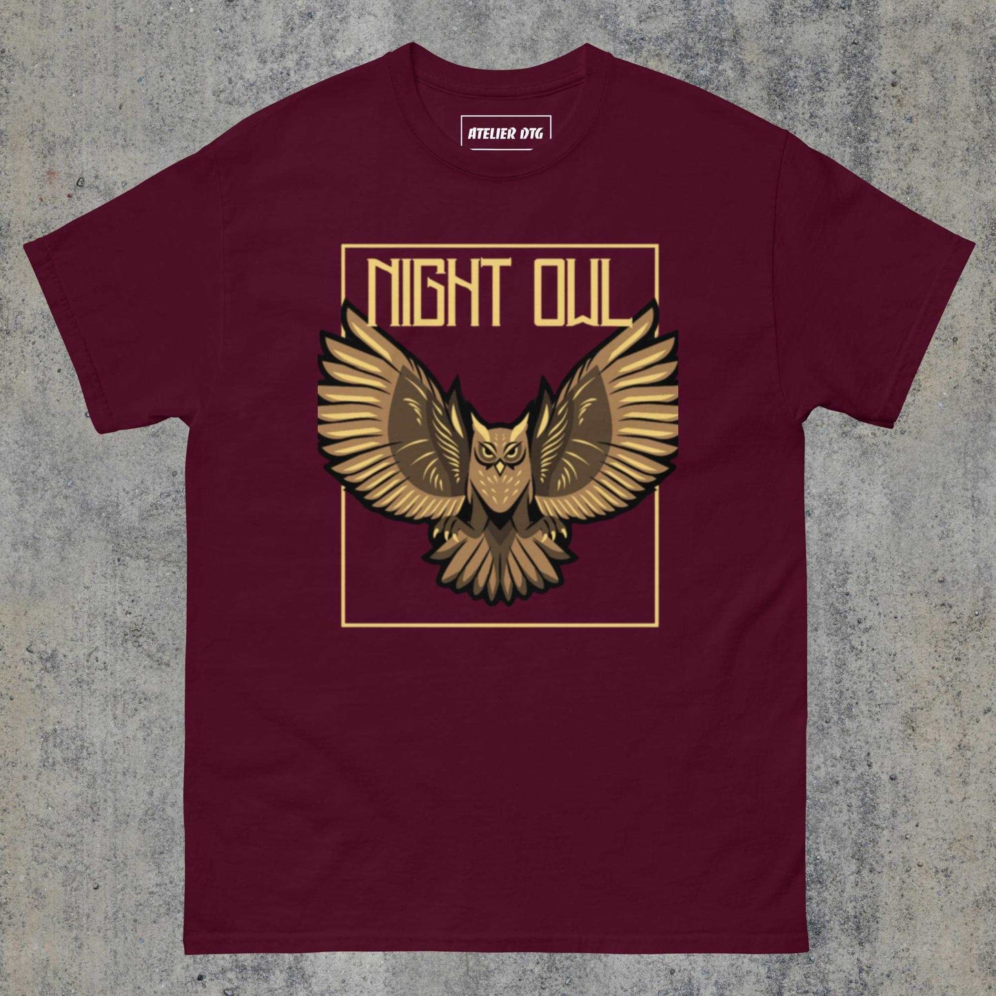  > Night Owl classic tee Maroon Colour.